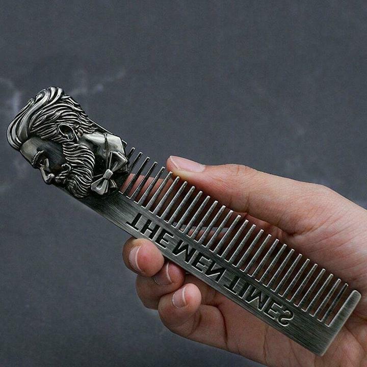 Actual product image JTI Stainless steel beard comb