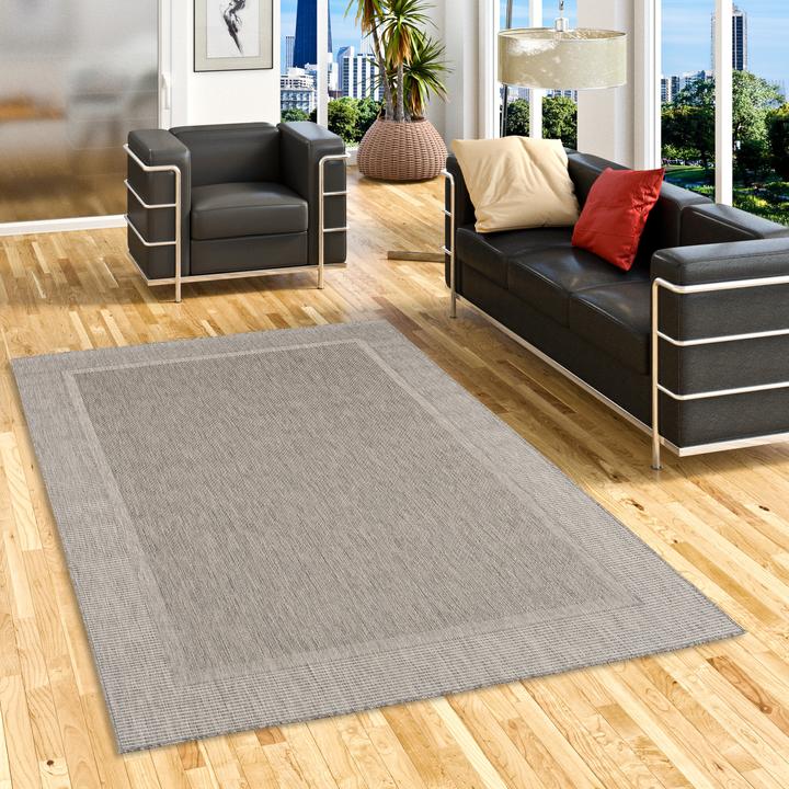 Immagine prodotto Pergamon Tappeto per interni ed esterni Nature Valencia Border (140 x 200 cm)
