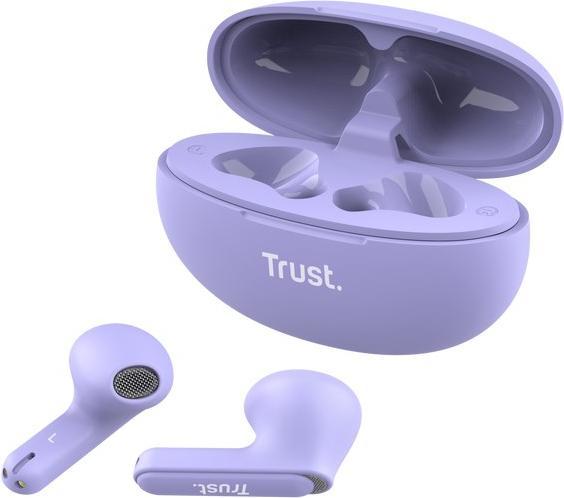 Produktbild Trust Yavi Bt Enc Earphones Purple (ANC, 23 h, Kabellos)