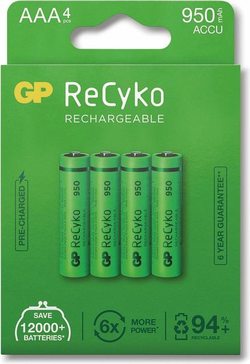 Produktbild GP Batteries GP 4er Akku-Set (4 Stk., AAA, 950 mAh)