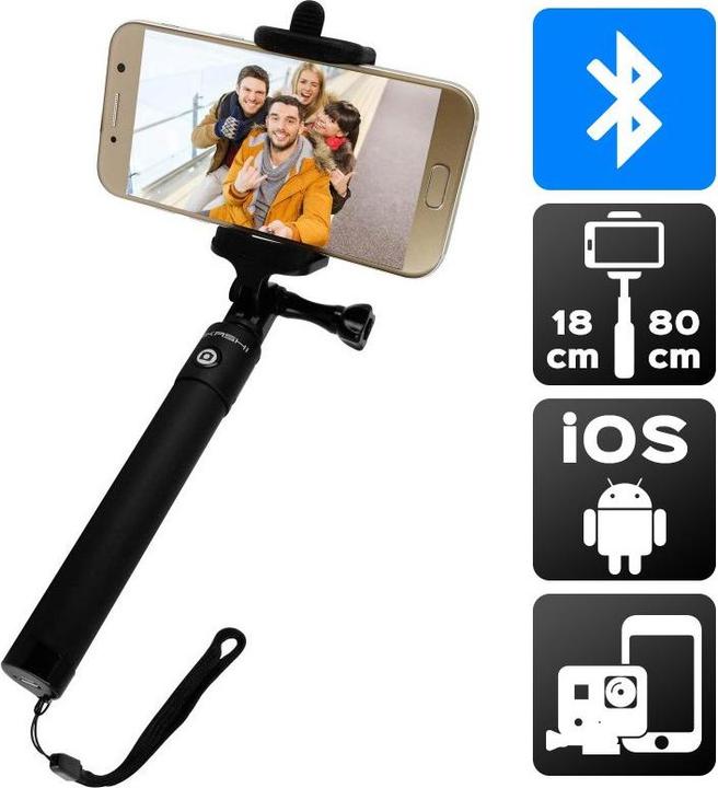 Actual product image Akashi Extendable selfie bar 18 to 80cm + trigger