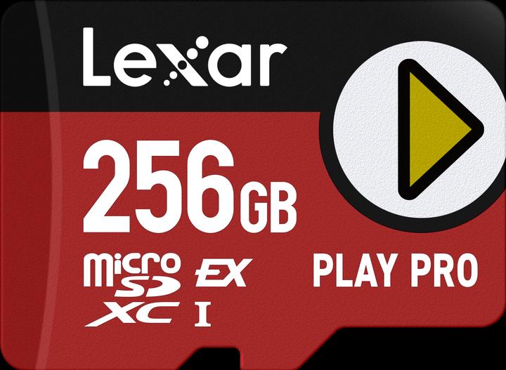 Image du produit Lexar microSD Express 7.1 PLAY Pro 256GB up to R900/W600MB/s Write (104MB/s with UHS-I) (256 Go, microSD Express, U3, UHS-I)
