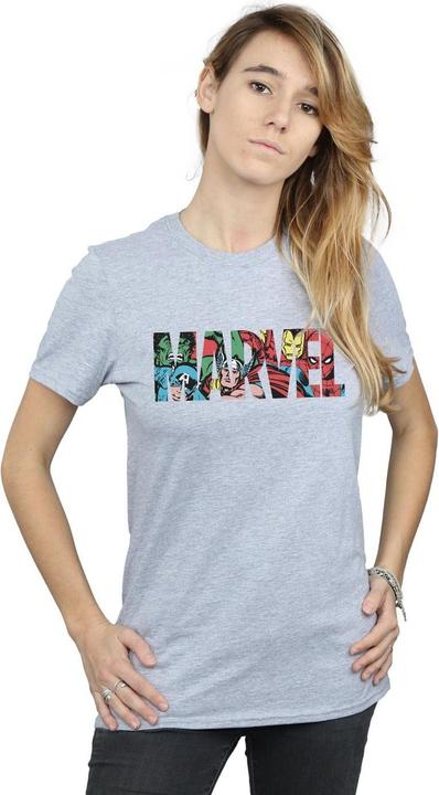 Actual product image Womens/Ladies Infill Character Logo Boyfriend T-Shirt (XL)