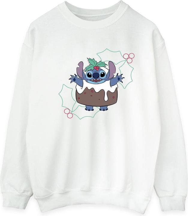 Actual product image Disney Mens Lilo & Stitch Pudding Holly Sweatshirt (S)