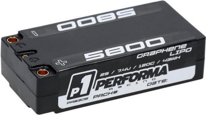 Performa Racing Graphene Lipo Shorty 5800 7.4V 120C (7.40 V, 5800 mAh)