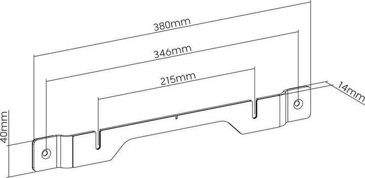 Image du produit myWall Support mural pour barre de son Sonos® Ray (1 pièce, Installation murale, Non mobile)