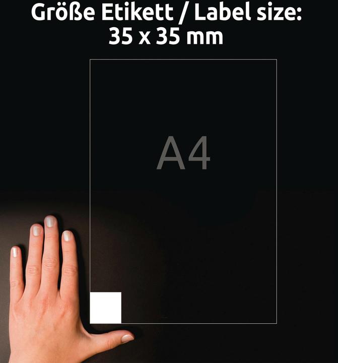 Actual product image Avery Square labels