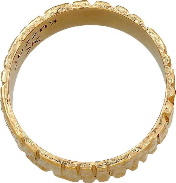 Actual product image Kuzzoi Ring Band Ring Wide Structure Hammered 925 Silver (60, 925 Silver)