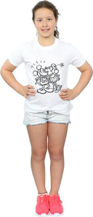 Immagine prodotto Disney Mickey And Minnie Mouse Kiss Sketch Maglietta Ragazze (152, 158)