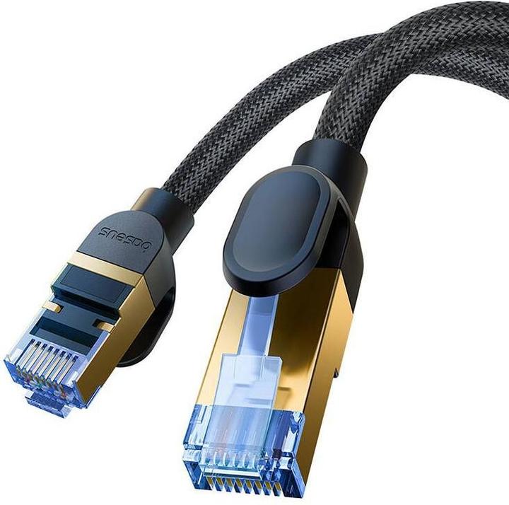 Image du produit Baseus Câble réseau en fil métallique cat.7 Ethernet RJ45, 10Gbps, 20m (noir) (S/FTP, CAT7, 20 m)