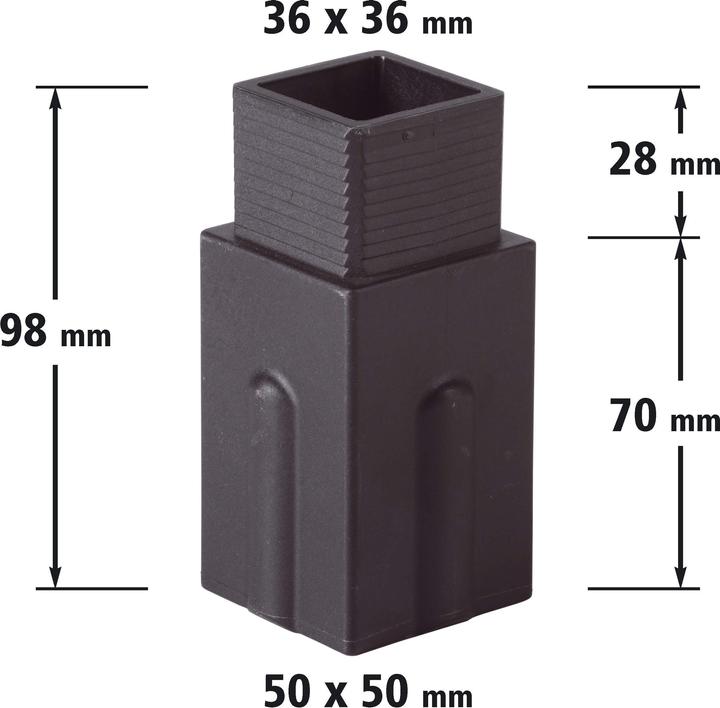 Produktbild wolfcraft wolfcraft 1 Standard-Fuss steckbar (Kunststoff)