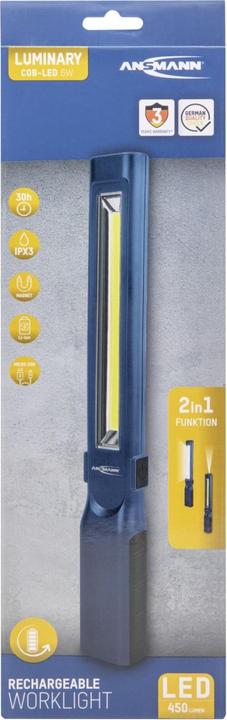 Produktbild Ansmann LED Werkstattleuchte Wiederaufladbare WL450R slim (450 lm)