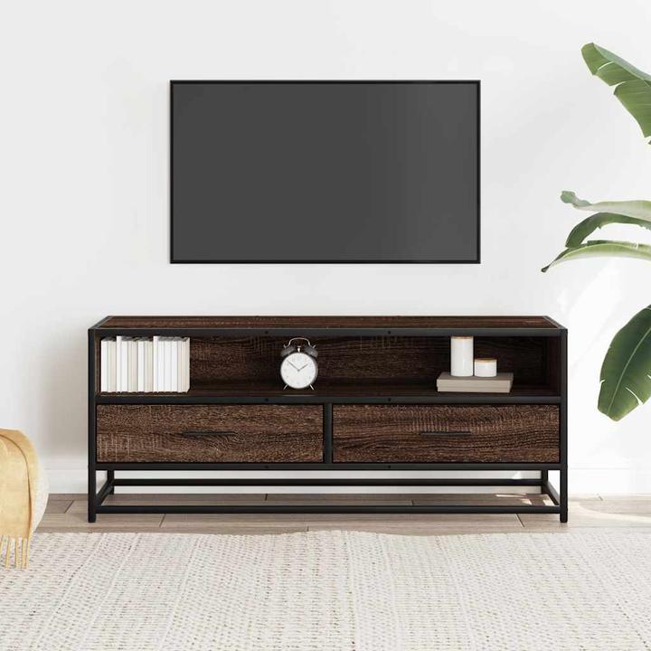 Actual product image VidaXL TV cabinet Lowboard TV cabinet TV table Brown oak look (100 x 34.5 x 40 cm)