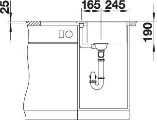 Actual product image Blanco Metra 45 S-F (48 cm, 77 cm)
