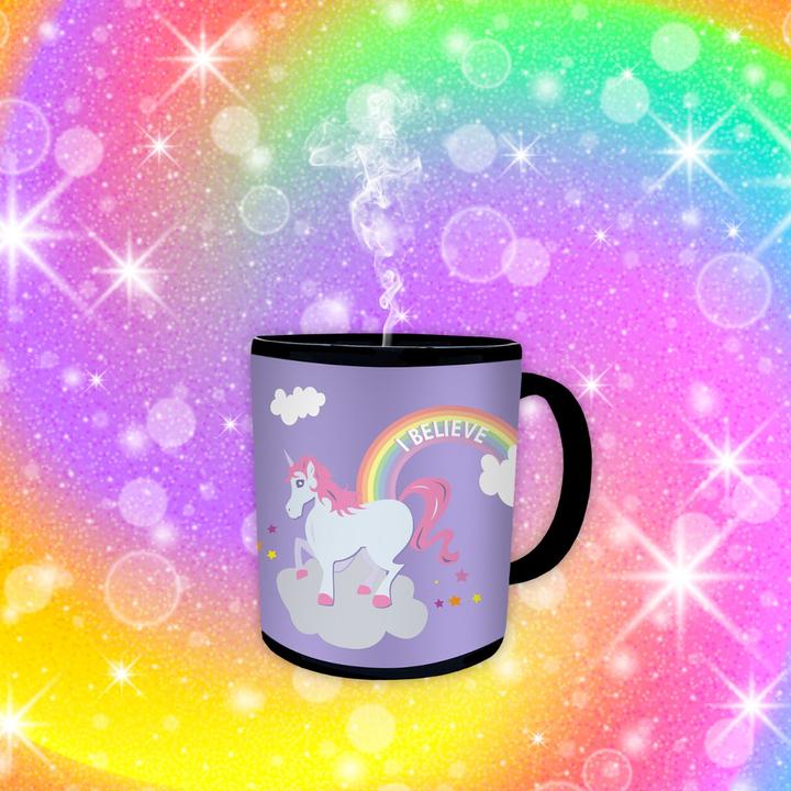 Image du produit Thumbs Up Mad Monkey Tasse "Licorne" changement de couleur 300ml noir (300 ml, 1 x)