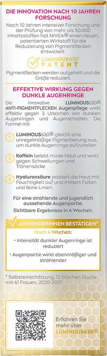 Immagine prodotto NIVEA DUPLIKAT Cellular Luminous630 Crema Occhi Anti-Occhiaie (Crema, 15 ml)