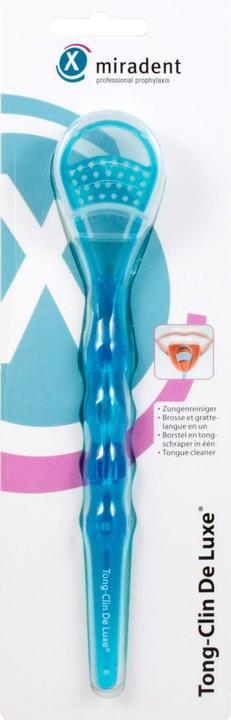 Produktbild Miradent Tong-Clin De Luxe blau Zungenreiniger (Zungenschaber, 1 x)