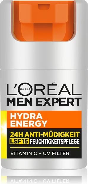 L'Oréal Paris L'Oréal Men's Expert, Hydra Energy, Face Cream with SPF 15, 50 ml (50 ml, Day cream, SPF 15)