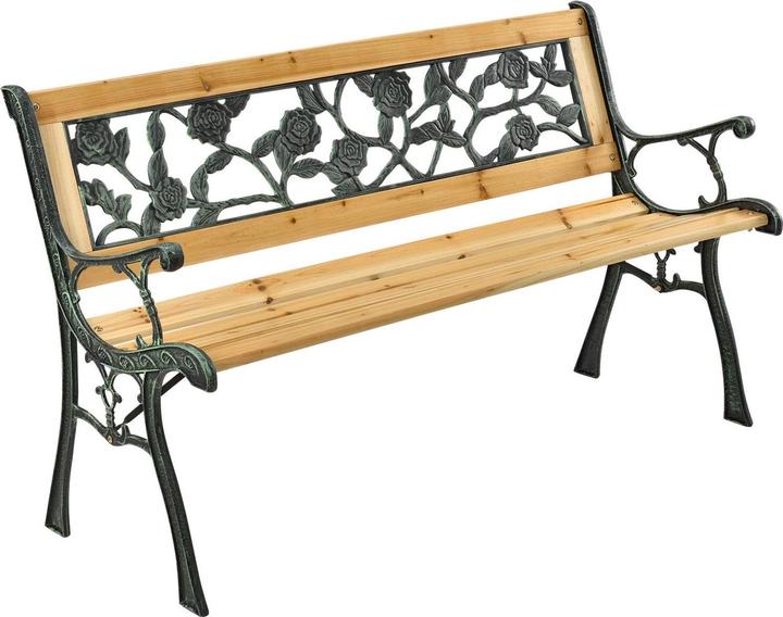 Immagine prodotto Hauptner Panchina da giardino in ghisa (2 posti) con motivo a rose