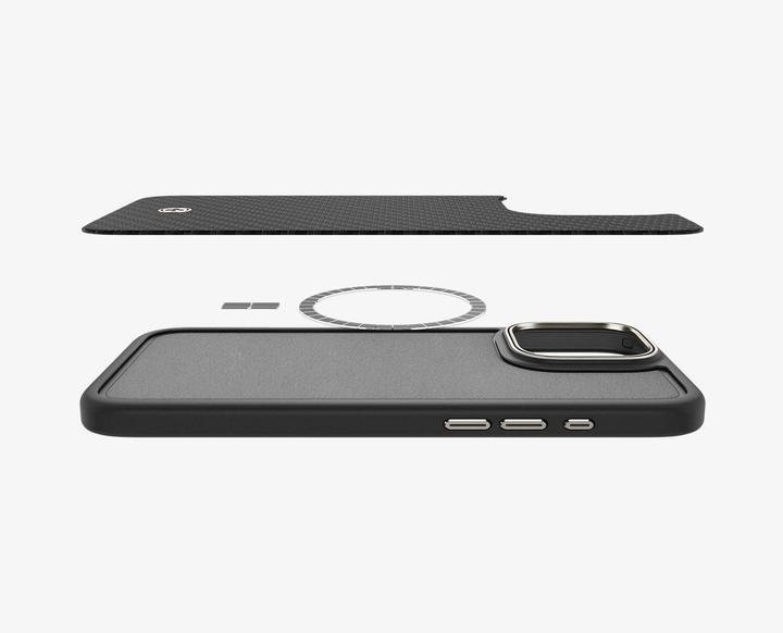 Produktbild Spigen Enzo Aramid Mag Magsafe Hülle für iPhone 16 Pro Max 6,9" schwarz/natur (Apple iPhone 16 Pro Max)