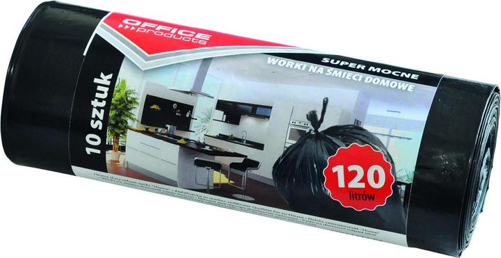 Actual product image Office Products bin liners, super strong (ldpe), 120l, 10 pieces, black (10 x, 120 l)