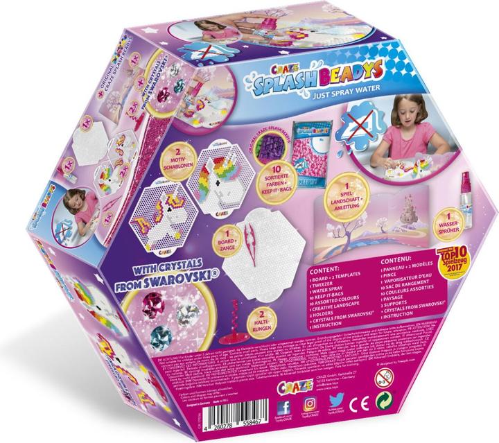 Actual product image Craze Splash Beadys Play Set Unicorn