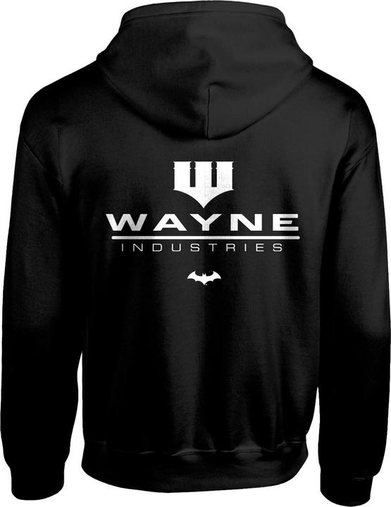 Image du produit Batman Sweat à capuche Wayne Industries avec fermeture éclair sur toute la longueur (L)