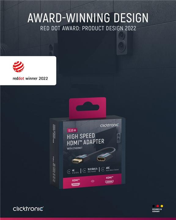 Actual product image Goobay Clicktronic HDMI Flexadapter 0.1m (0.10 m, HDMI)