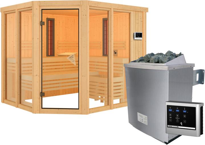 Actual product image Karibu Infrared cabin Ava corner entry (9 KW external control)