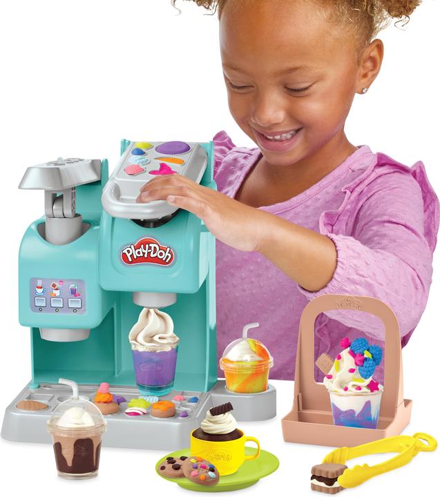 Productafbeelding Play-Doh Kitchen Creations Kneedplezier Café, Café speelset met 20 accessoires en 8 blikken