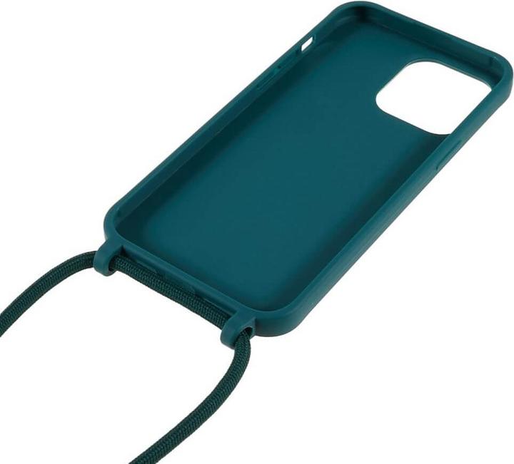 Actual product image Cover-Discount iPhone 14 Pro - Case with lanyard dark green