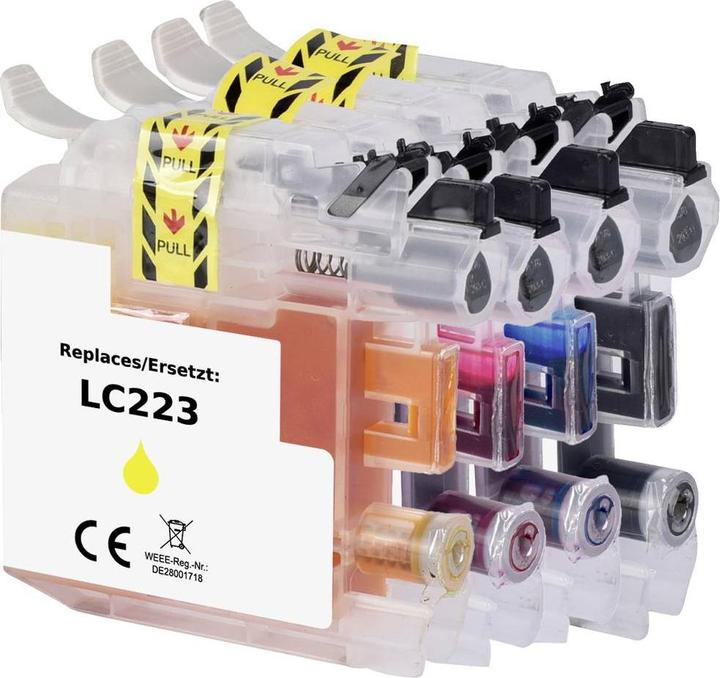 Image du produit Renkforce Encre Combi Pack Remplace Brother LC-223 (LC223VALBPDR) Compatible Sch (M, CF, C, Y)