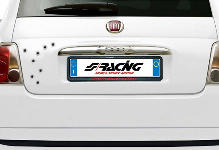 Actual product image Simoni Racing Sticker bullet holes