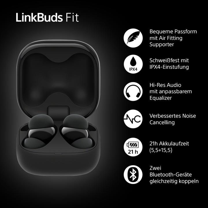 Produktbild Sony LinkBuds Fit (NC, 5.50 h, Kabellos)