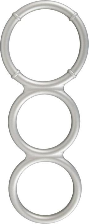 You2Toys Metallic Silicone Triple cock and ball ring (3.80 cm)