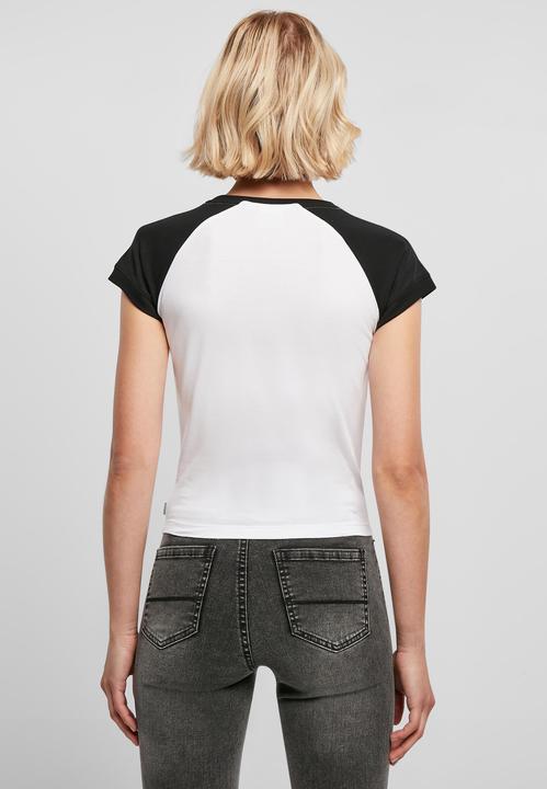 Immagine prodotto Urban Classics Maglietta da baseball corta retrò elasticizzata biologica da donna - 19391 (XS)