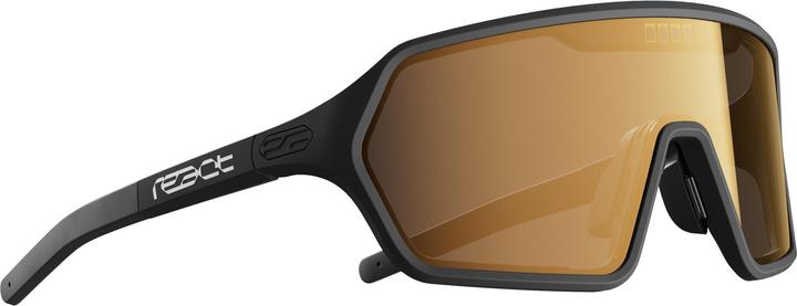 React rev ruby/black Sonnenbrille schmal (Schwarz, rote Verspiegelung)