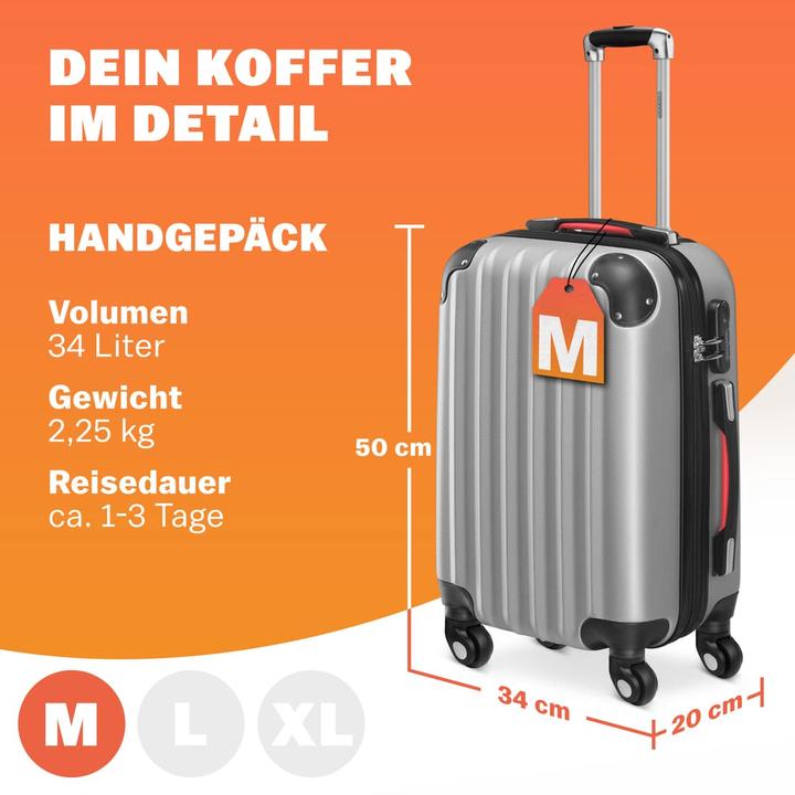 Produktbild Monzana Hartschalenkoffer (34 l, Handgepäck (bis 50l))