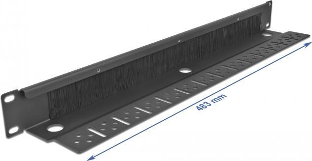 Image du produit Delock 19? Gestion des câbles brosse avec fixation des câbles 1 UH noir