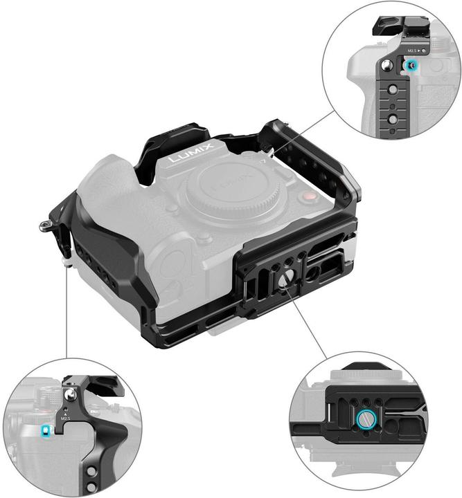 Immagine prodotto SmallRig Kit gabbia a sgancio rapido HawkLock per Panasonic LUMIX GH7 / GH6 4825 (Gabbietta)