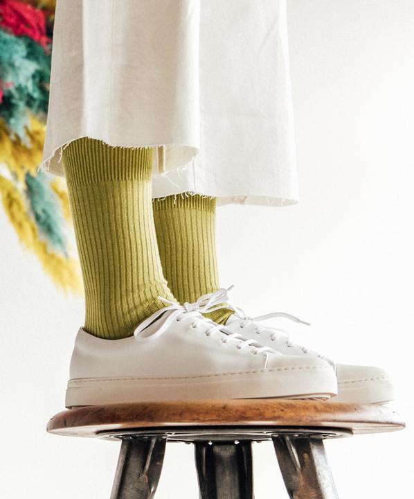 Immagine prodotto DillySocks Verde lime a coste (Confezione singola, 36 - 40)