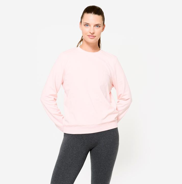 Domyos Women's Crew Neck Training Sweatshirt - Light Pink
