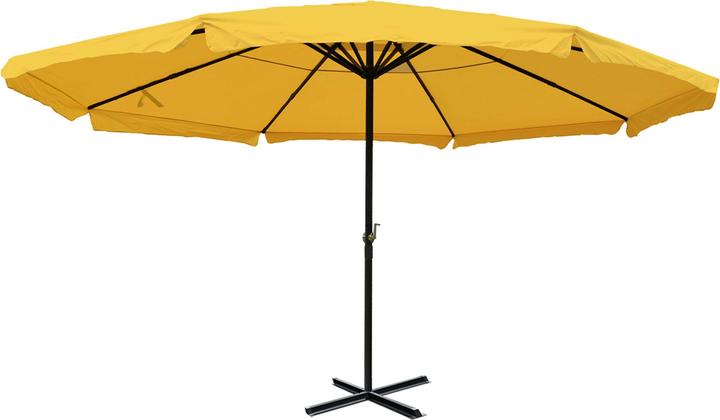 Actual product image Mendler Parasol Meran Pro, gastronomy market umbrella with flounce Ø 5m polyester/aluminium, yellow without (5 m)
