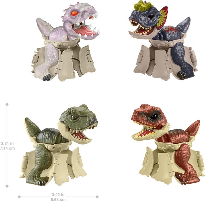 Actual product image Mattel Jurassic World Survival Instincts Hidden Hatchers 4-Pack