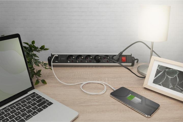 Image du produit Digitus Bloc multiprise en aluminium 6x 2xUSB-A/1xUSB-C (6 x, USB-C, USB-A, 1.50 m)