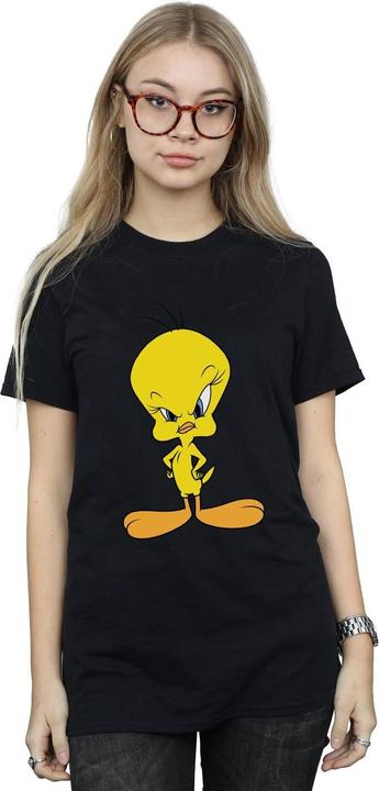 Image du produit Looney Tunes Femme/Les femmes - T-shirt boyfriend en coton avec Tweety en colère (XL)