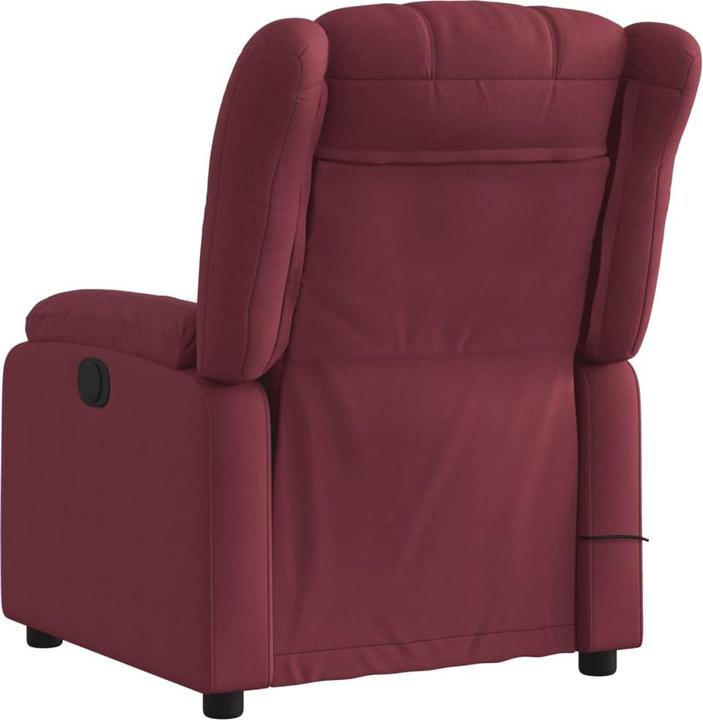 Actual product image VidaXL Massage armchair TV armchair Relax armchair Recliner armchair Wine red fabric