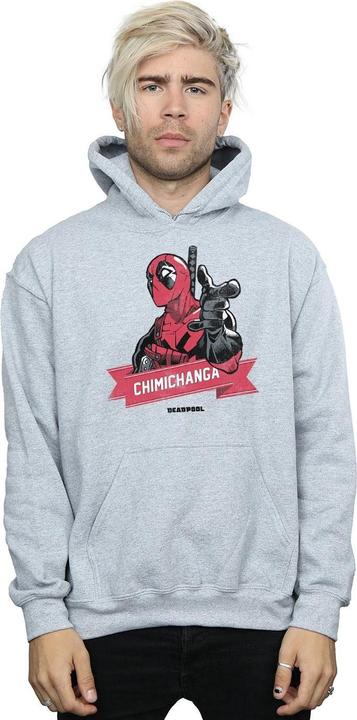 Actual product image Mens Deadpool Chimichanga Finger Hoodie (M)