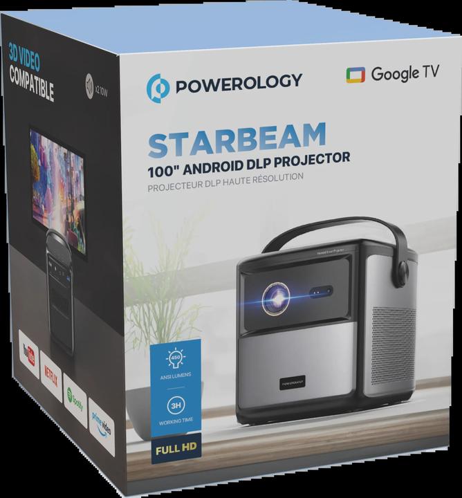 Actual product image Powerology 4K GTV Projector (1.2:1)