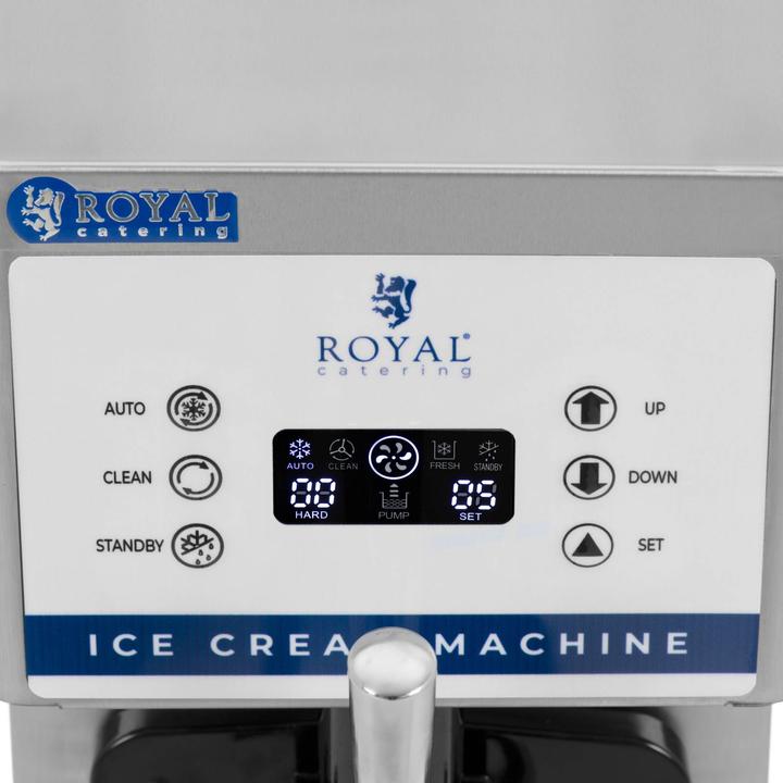 Actual product image Royal Catering Soft Serve Ice Cream Machine - 800 W - 13 l/h - LED -